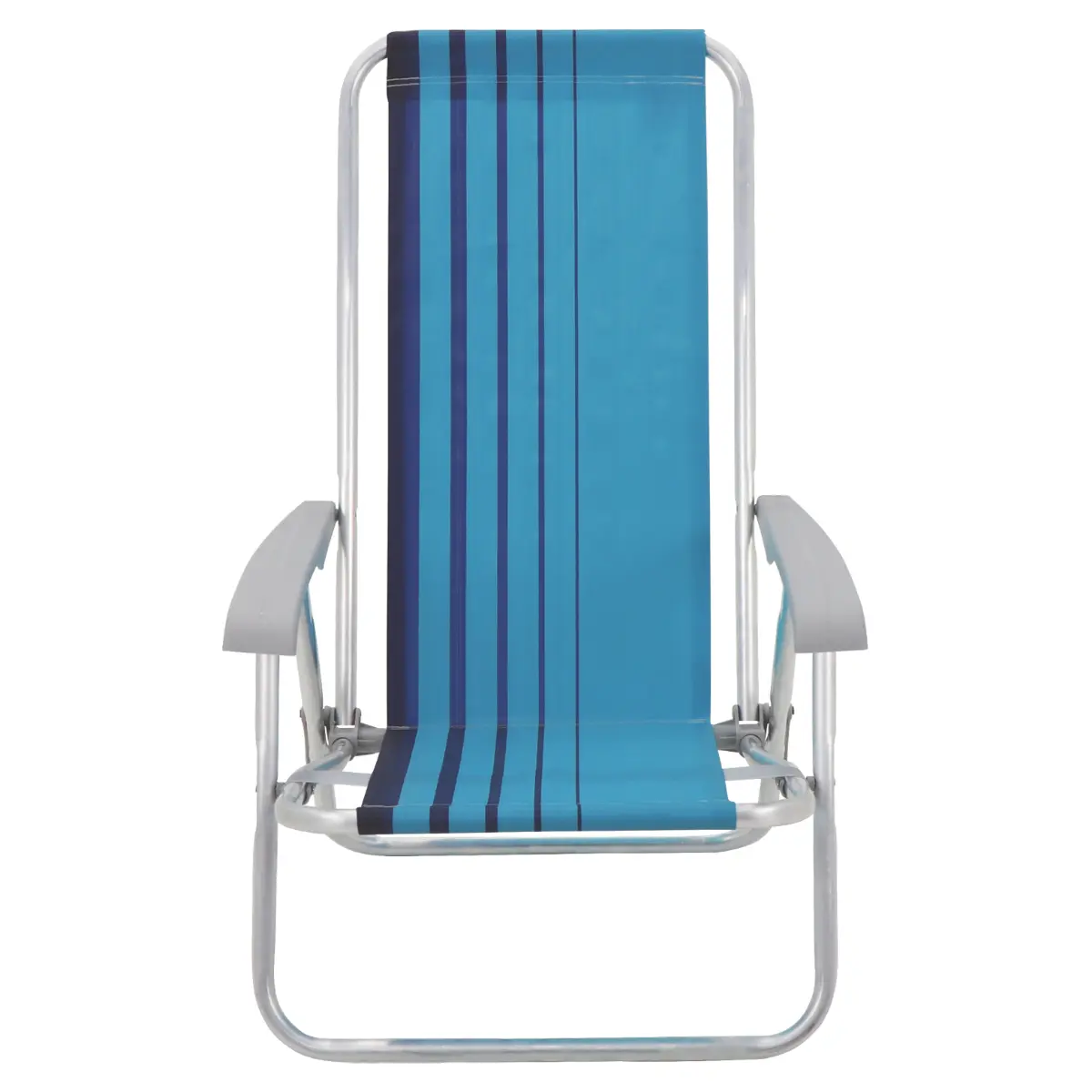 Cadeira de Praia Bali Reclinável Baixa em Alumínio com Assento 92900102 Azul/Azul Claro - Tramontina