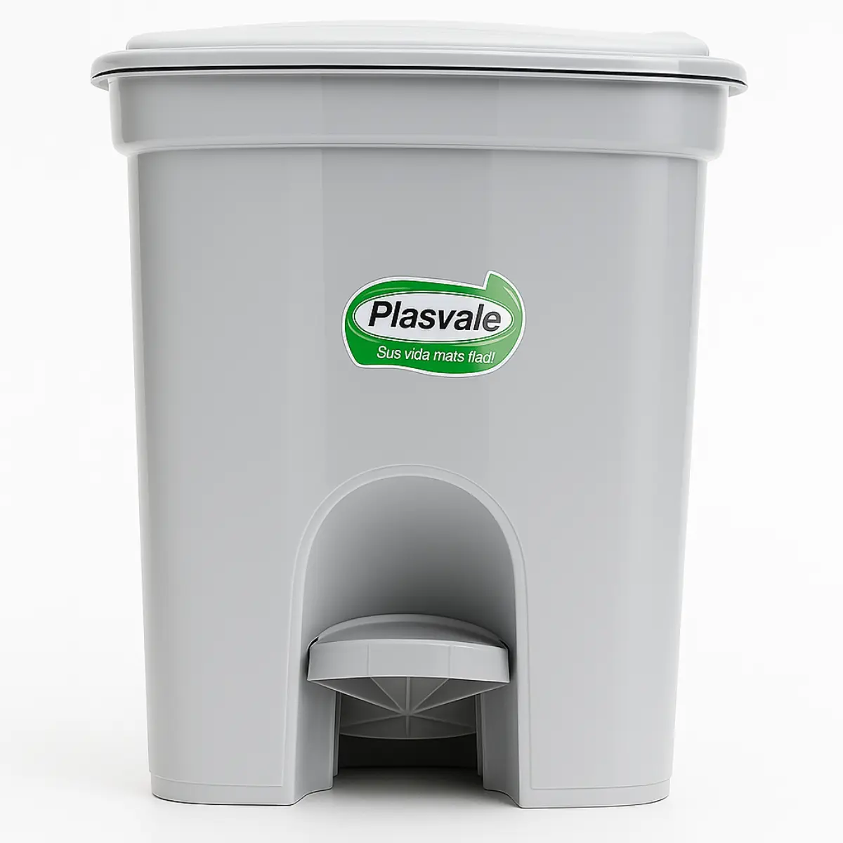 Lixeira Plástica com Pedal 13L Branca - Plasvale