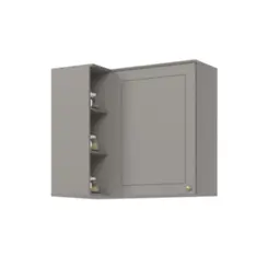 Aéreo Americana com 01 Porta Canto Reto Modulado C359-131 Cinza - Henn