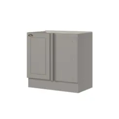 Balcão Americana com 01 Porta Canto Reto Modulado C361-131 Cinza - Henn