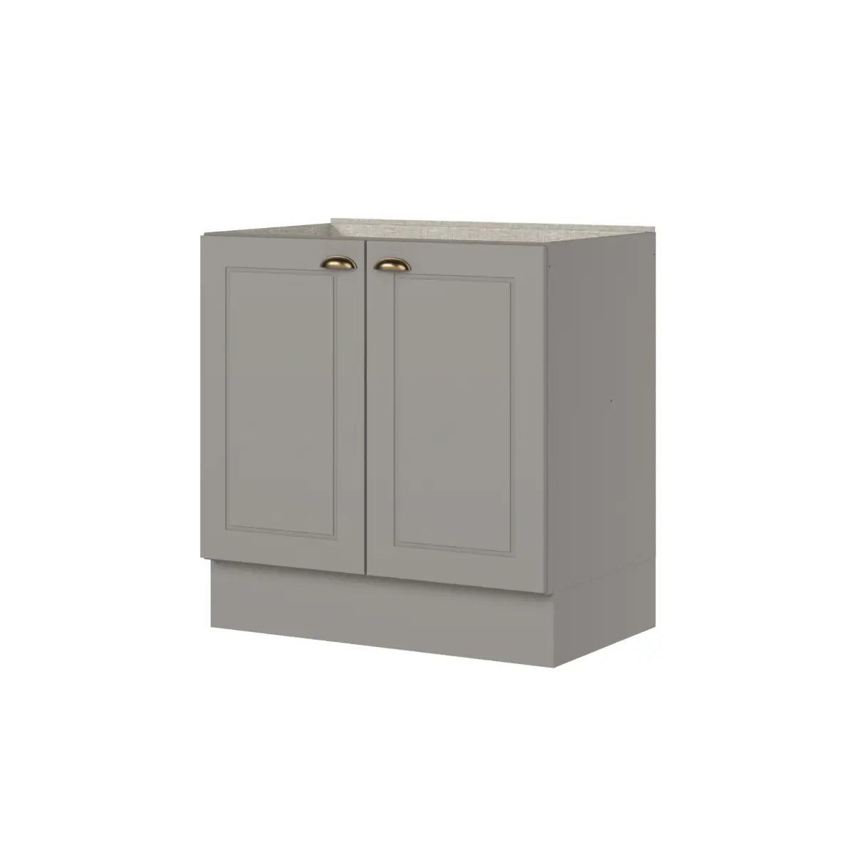 Balcão Americana com 02 Portas 80cm Modulado C355-131 Cinza - Henn