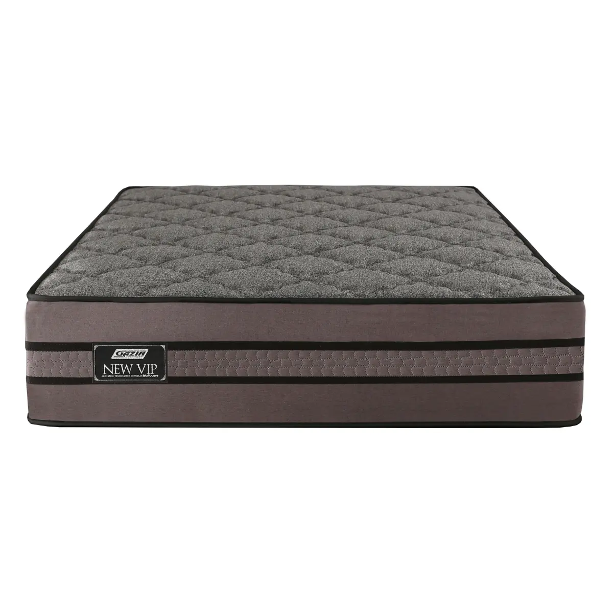 Colchão New Vip Casal Molas Ensacadas Soft Pillow Suede Veludo 31X138X188 Bege/Preto - Gazin