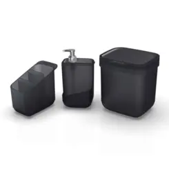 Kit Para Pia Plástico com 3 Peças OR46020 Preto Fumê - Ordene