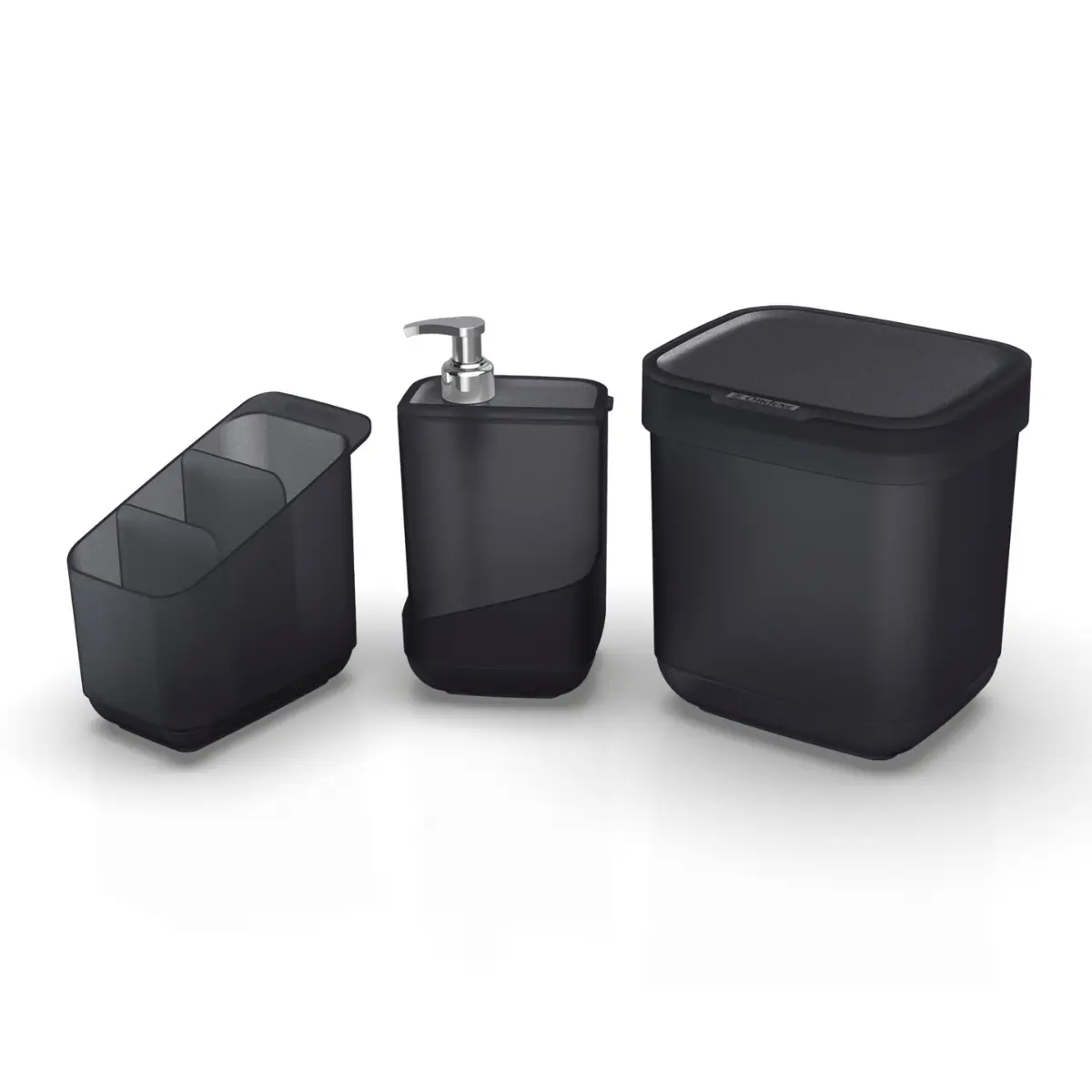 Kit Para Pia Plástico com 3 Peças OR46020 Preto Fumê - Ordene