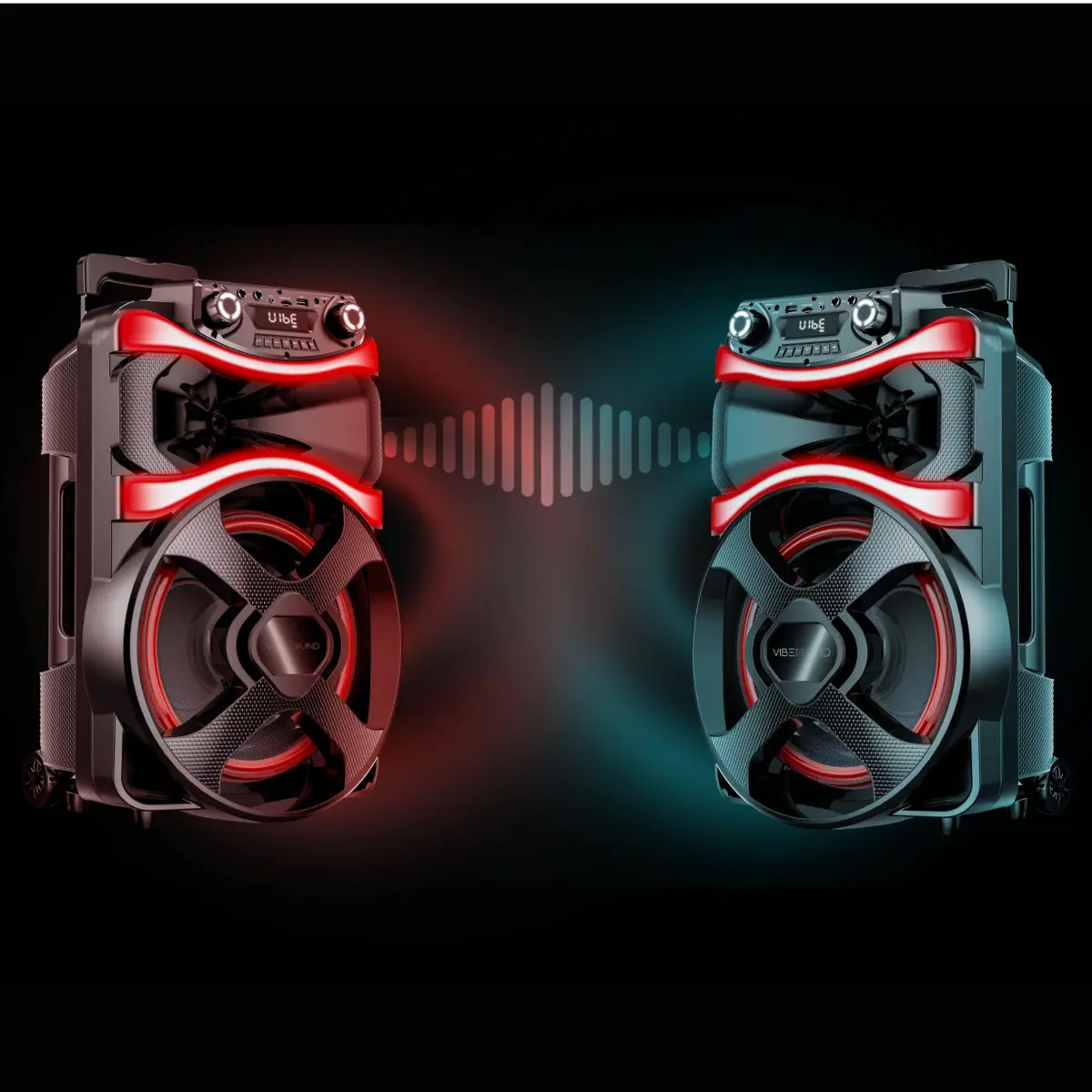 v12sound01 Caixa de Som Amplificada Vibe Sound V12 Power 800W – Bluetooth, TWS, L