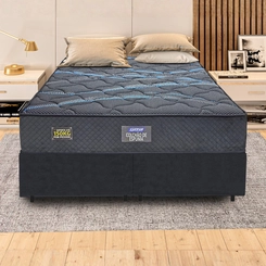 KIT Cama SonoproMax II King Composto AG60 Pillow DoubleFace Suporta até 150kg 063X193X203 Dark Brown - Gazin