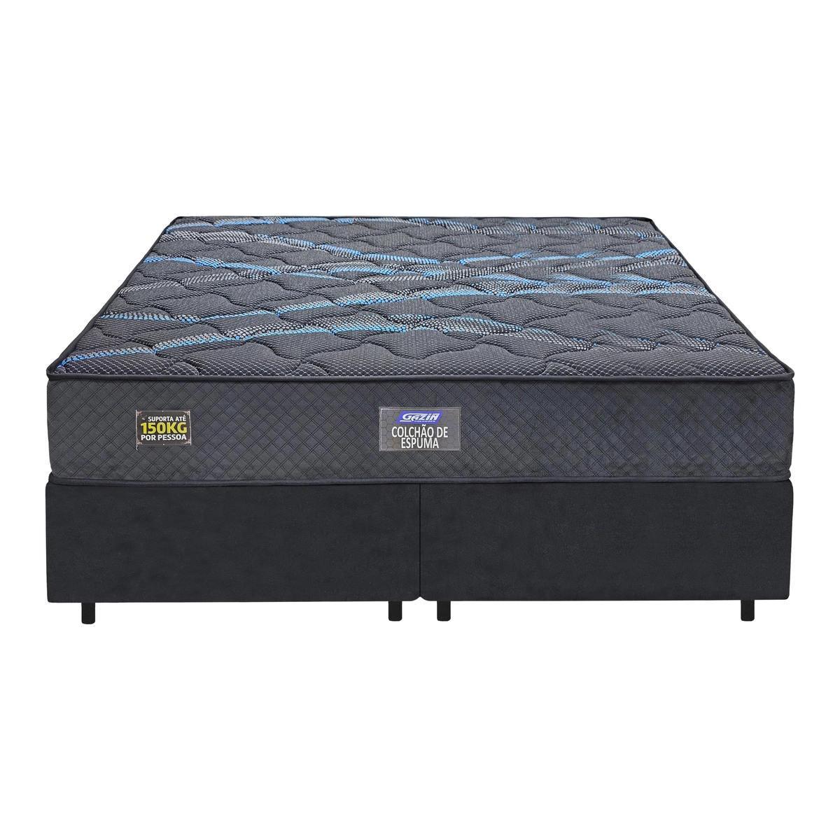 KIT Cama SonoproMax II King Composto AG60 Pillow DoubleFace Suporta até 150kg 063X193X203 Dark Brown - Gazin