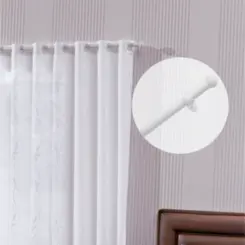 Kit para Varão de Cortina Prátiko Pro com 2 Suportes 19MM 150CM Branco - Bella Arte