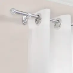 Kit para Varão de Cortina Prátiko Pro com 3 Suportes 19MM 250CM Cromado - Bella Arte