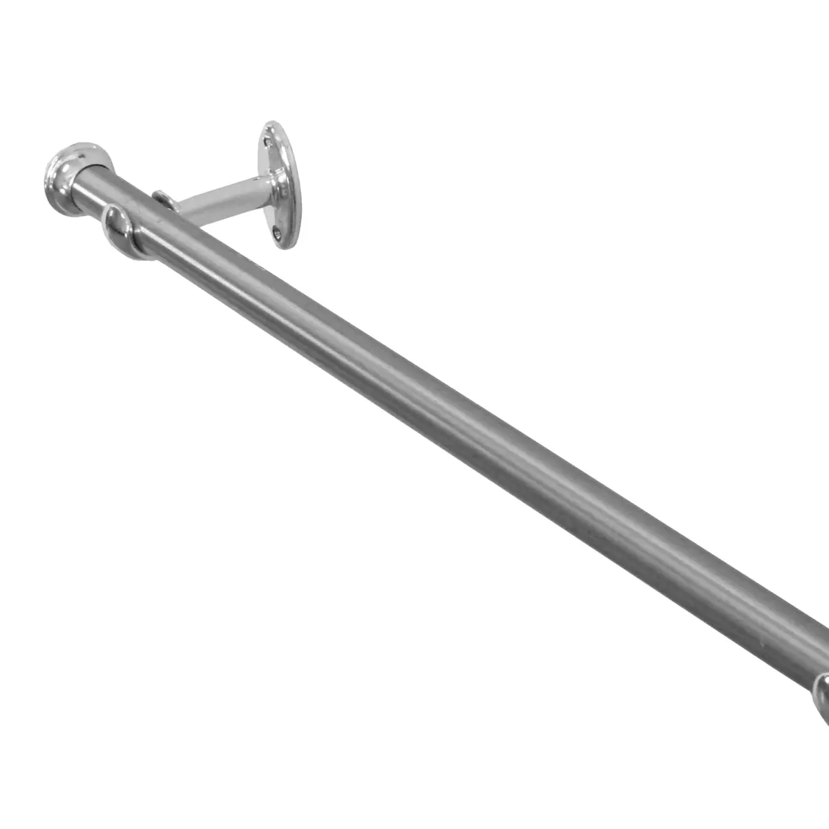 Kit para Varão de Cortina Prátiko Pro com 3 Suportes 19MM 250CM Cromado - Bella Arte