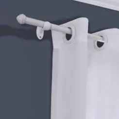 Kit para Varão de Cortina Prátiko Pro com 2 Suportes 19MM 200CM Branco - Bella Arte