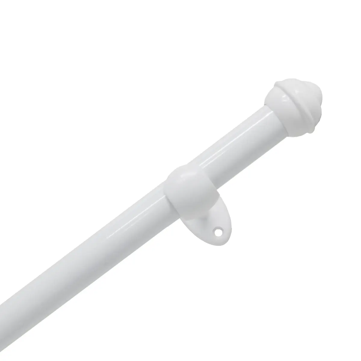 Kit para Varão de Cortina Prátiko Pro com 2 Suportes 19MM 200CM Branco - Bella Arte