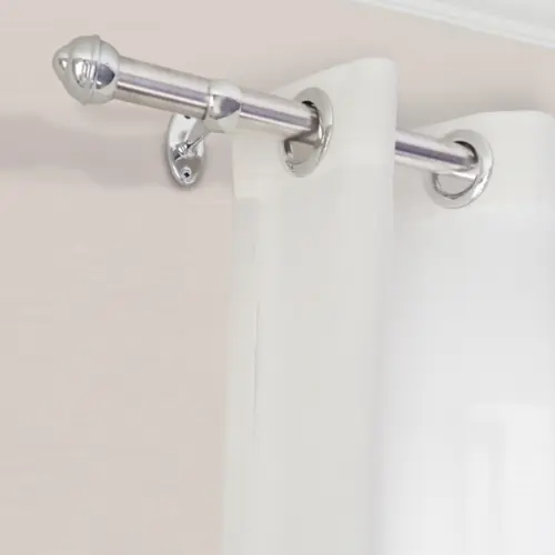 Kit para Varão de Cortina Prátiko Pro com 2 Suportes 28MM 150CM Cromado - Bella Arte