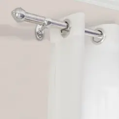 Kit para Varão de Cortina Prátiko Pro com 2 Suportes 28MM 200CM Cromado - Bella Arte