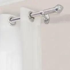 Kit para Varão de Cortina Prátiko Pro com 2 Suportes 28MM 200CM Cromado - Bella Arte