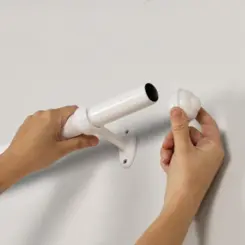 Kit para Varão de Cortina Prátiko Pro com 3 Suportes 28MM 250CM Branco - Bella Arte