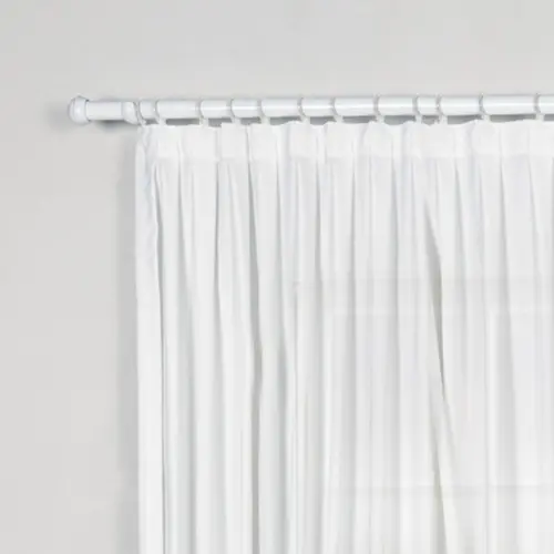 Kit para Varão de Cortina Prátiko Pro com 3 Suportes 28MM 400CM Branco - Bella Arte