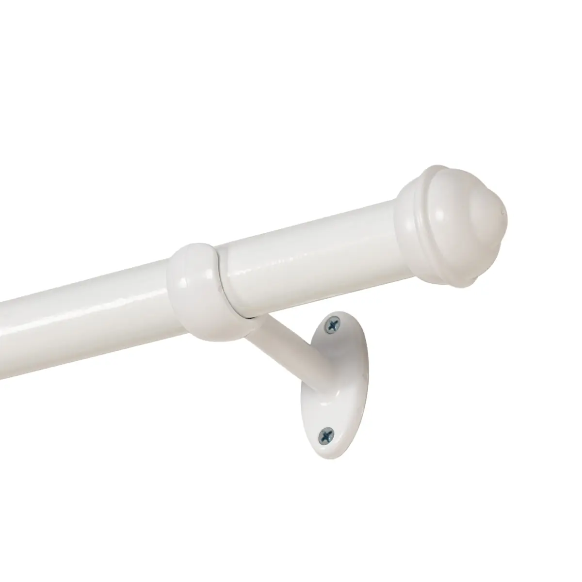 Kit para Varão de Cortina Prátiko Pro com 3 Suportes 28MM 400CM Branco - Bella Arte