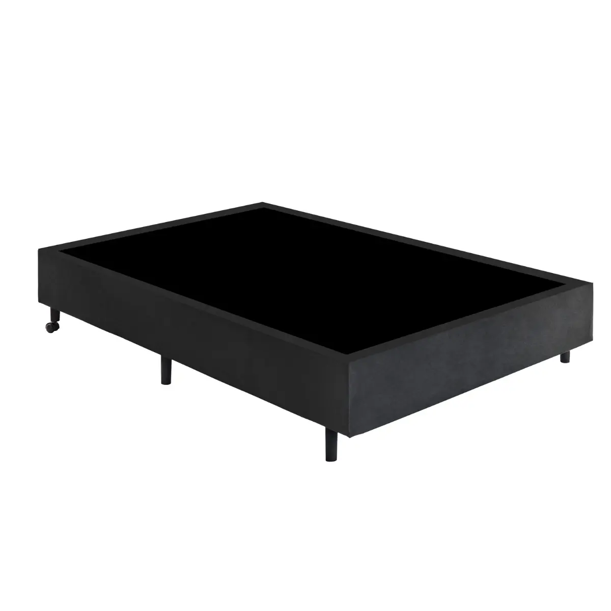 Kit Cama New Vip Casal Molas Ensacadas Soft Pillow Suede Veludo 070X138X188 Grafite/Linho/Preto - Gazin