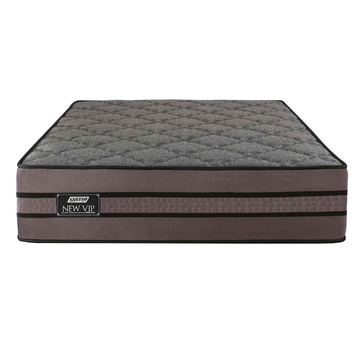 KIT Cama New Vip Super King Molas Ensacadas Soft Pillow Suede Veludo 070X193X203 Grafite/Linho/Preto - Gazin