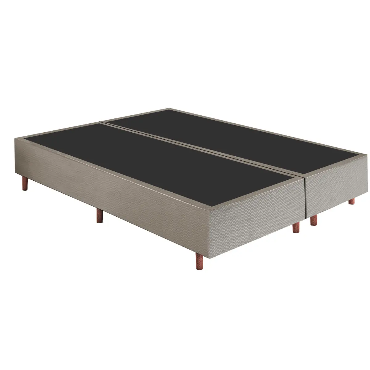 Cama Los Angeles Queen Molas Ensacadas Soft Veludo 50X158X198 Areia/Cinza - Gazin