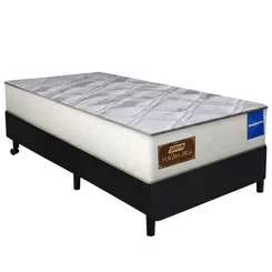 Kit Magma Solteiro Mola PowerBlue PillowTop Oneface 061X088X188 Bege/Preto - Gazin