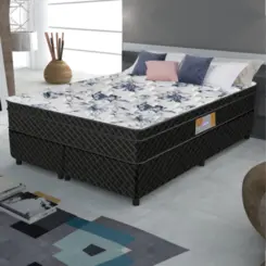 Cama Supreme Queen Euro Top Manta D20 D33 48X158X198 Preto – Gazin