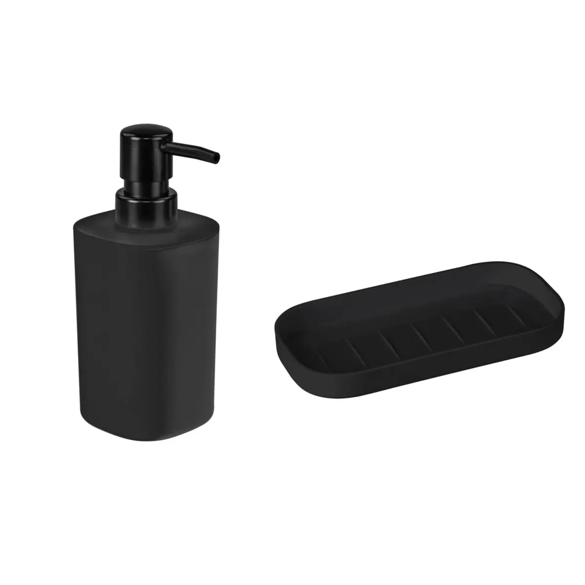 Kit Plástico Para Banheiro com 3 Unidades OR94040 Preto - Ordene