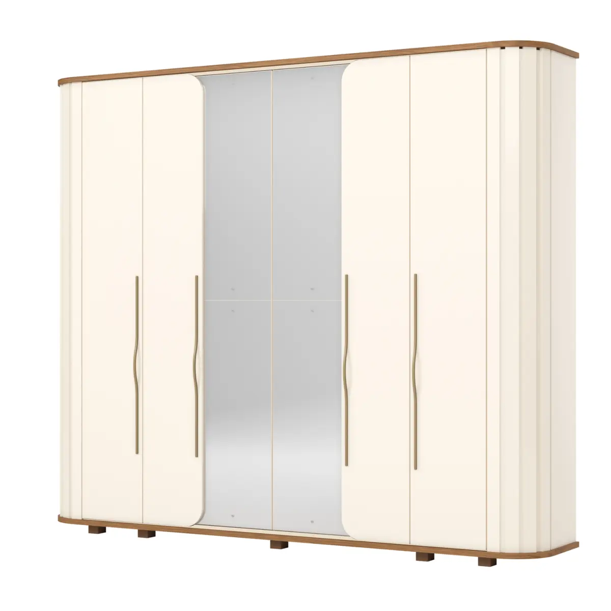Roupeiro Premium Casal com Espelho 6 Portas 6 Gavetas D338-129