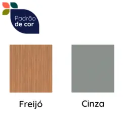 Cozinha Castanha Compacta com 08 Portas 02 Gavetas 1.9 Freijó/Cinza - Telasul