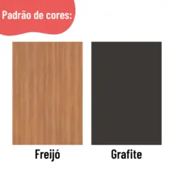 Cozinha Pimenta Compacta com 10 Portas 02 Gavetas Reflecta 2.7 Freijó/Grafite - Telasul