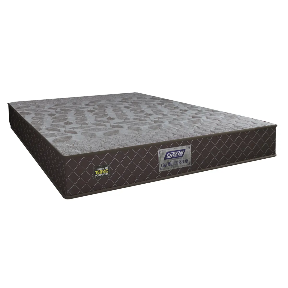 Colchão Queen Sonopro Composto AG60 Pillow DoubleFace Suporta até 150kg 18X158X198 Marrom - Gazin