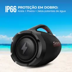 Caixa Amplificadora Boombox Plus 200w Bluetooth 30H IP66 USB AWS-BBS-01-B Bivolt Preto - Aiwa