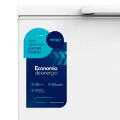 Freezer Horizontal Dupla Função com 01 Porta LED 199L MY-FZ201L 127v Branco - Mystic