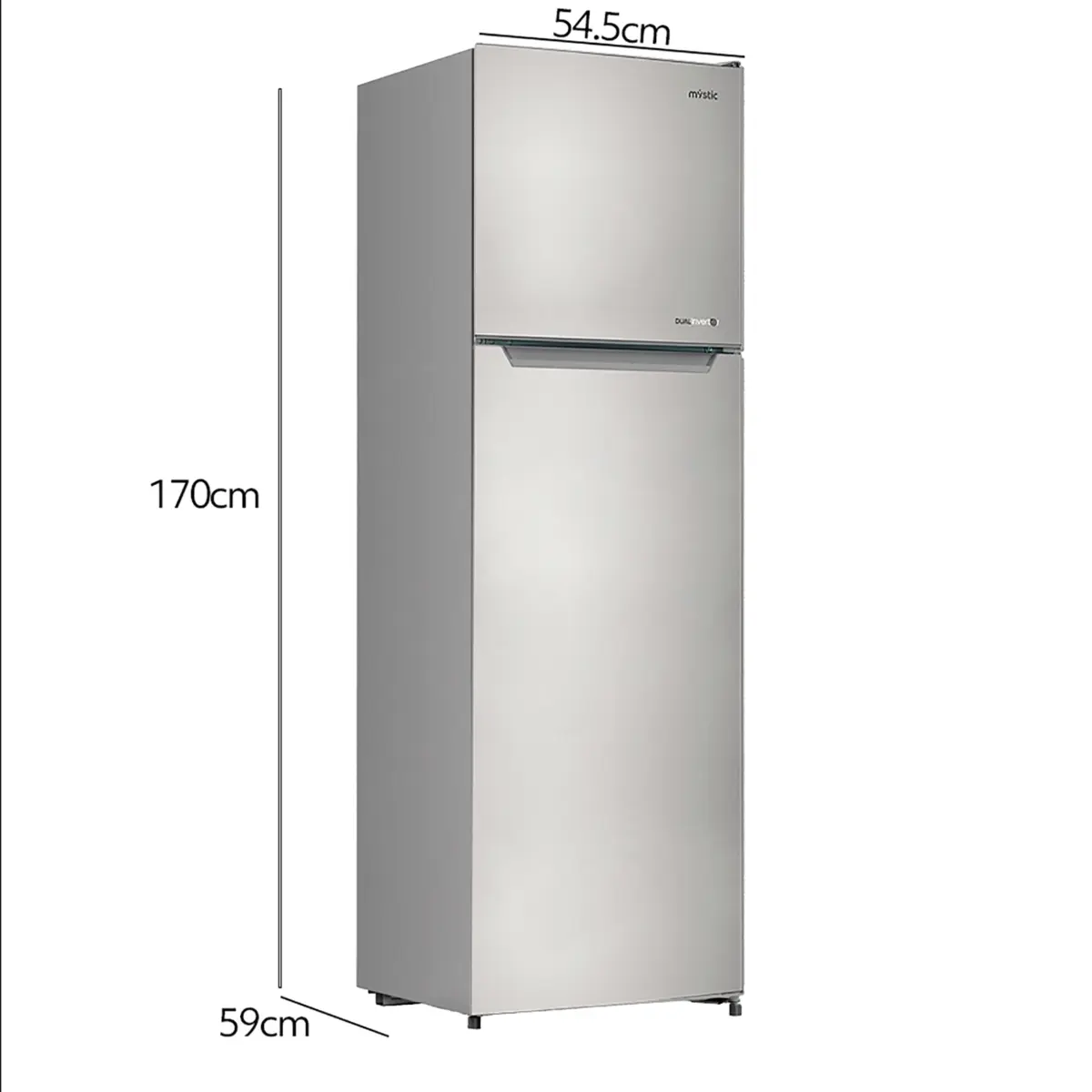 Geladeira Duplex Frost Free Dual Inverter LED 255L MY-RF-N268LSSBR 127v Inox - Mystic