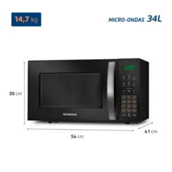 Micro-ondas Multifunções com Display Digital 34L MO-02-34-B 127v Preto - Mondial