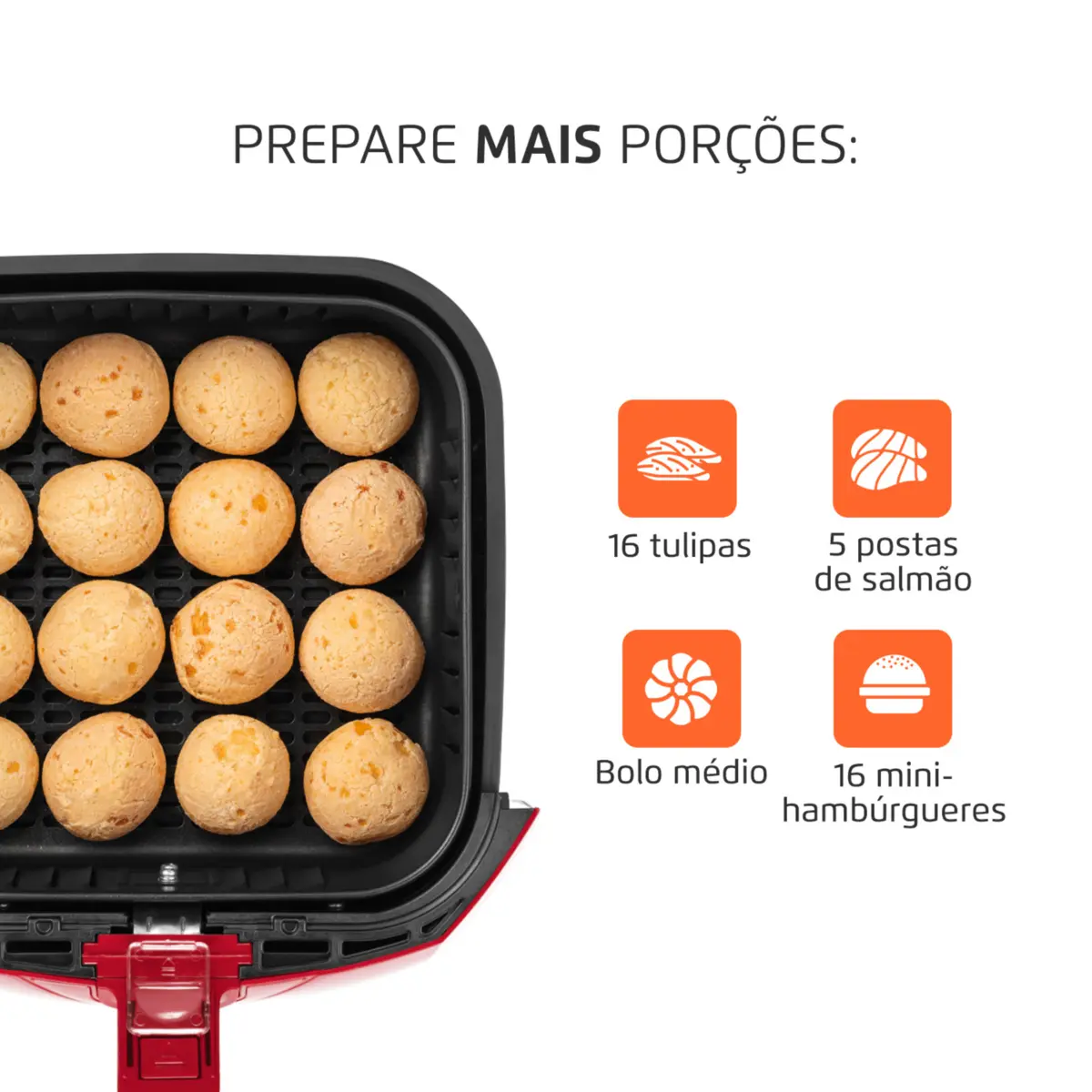 Fritadeira Elétrica Air Fryer Family 4L AFN-40-FR 127v Vermelho - Mondial