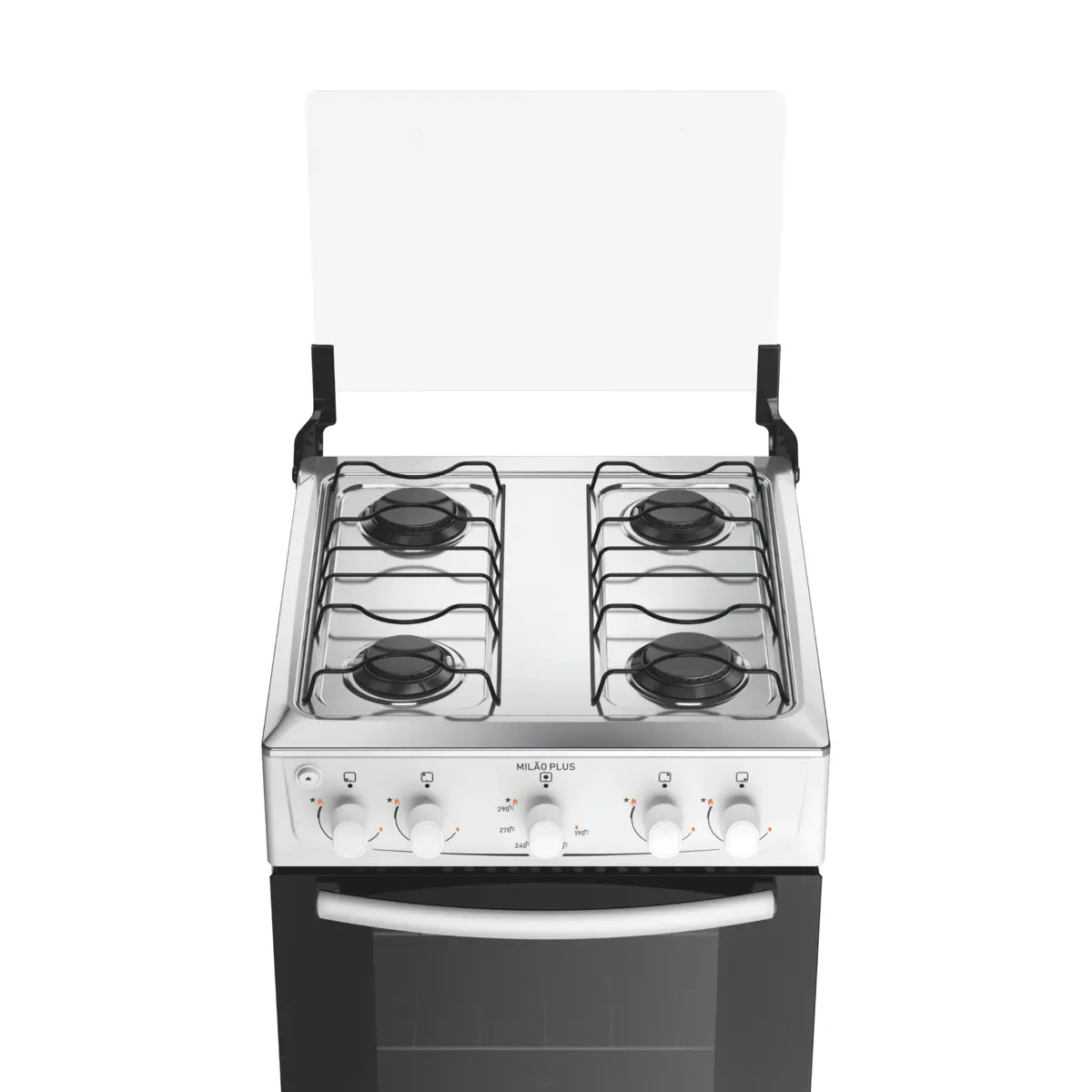 Fogão Milão Plus com 04 Bocas Tampo Inox Acendimento Automático 300001770 Bivolt Branco - Atlas