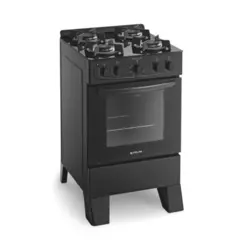 Fogão Milão Glass com 04 Bocas Tampo de Vidro Acendimento Automático 300001766 Bivolt Preto - Atlas