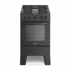 Fogão Milão Glass com 04 Bocas Tampo de Vidro Acendimento Automático 300001766 Bivolt Preto - Atlas