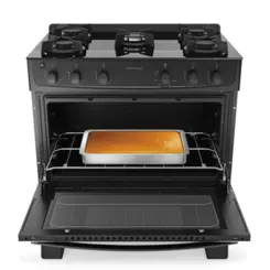Fogão Milão Glass com 05 Bocas Tampo de Vidro Acendimento Automático 300001768 Bivolt Preto - Atlas