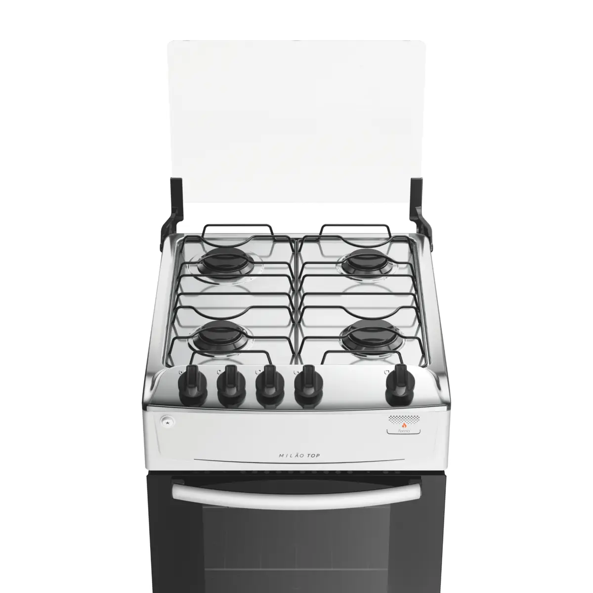 Fogão Milão Top com 04 Bocas Tampo Inox Acendimento Automático 300001776 Bivolt Branco - Atlas
