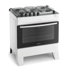 Fogão Milão Top com 05 Bocas Tampo Inox Acendimento Automático 300001774 Bivolt Branco - Atlas