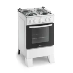 Fogão Milão com 04 Bocas Tampo Inox Acendimento Manual 300001765 Bivolt Branco - Atlas
