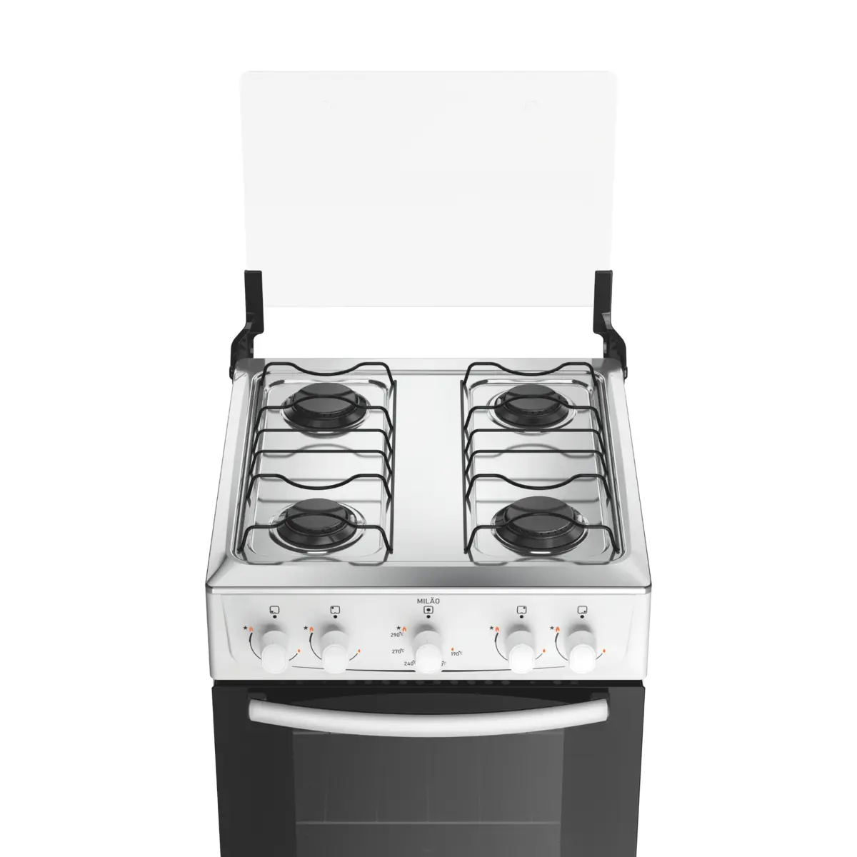 Fogão Milão com 04 Bocas Tampo Inox Acendimento Manual 300001765 Bivolt Branco - Atlas
