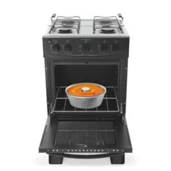 Fogão Milão Plus com 04 Bocas Tampo Inox Acendimento Automático 300001771 Bivolt Preto - Atlas