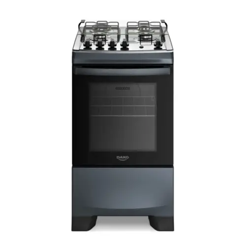 Fogão Supreme com 04 Bocas Tampo Inox Acendimento Automático 300001837 Bivolt Titanium - Dako