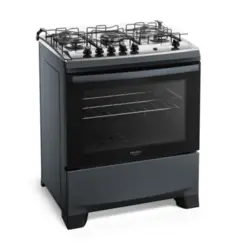 Fogão Supreme com 05 Bocas Tampo Inox Acendimento Automático 300001849 Bivolt Titanium - Dako