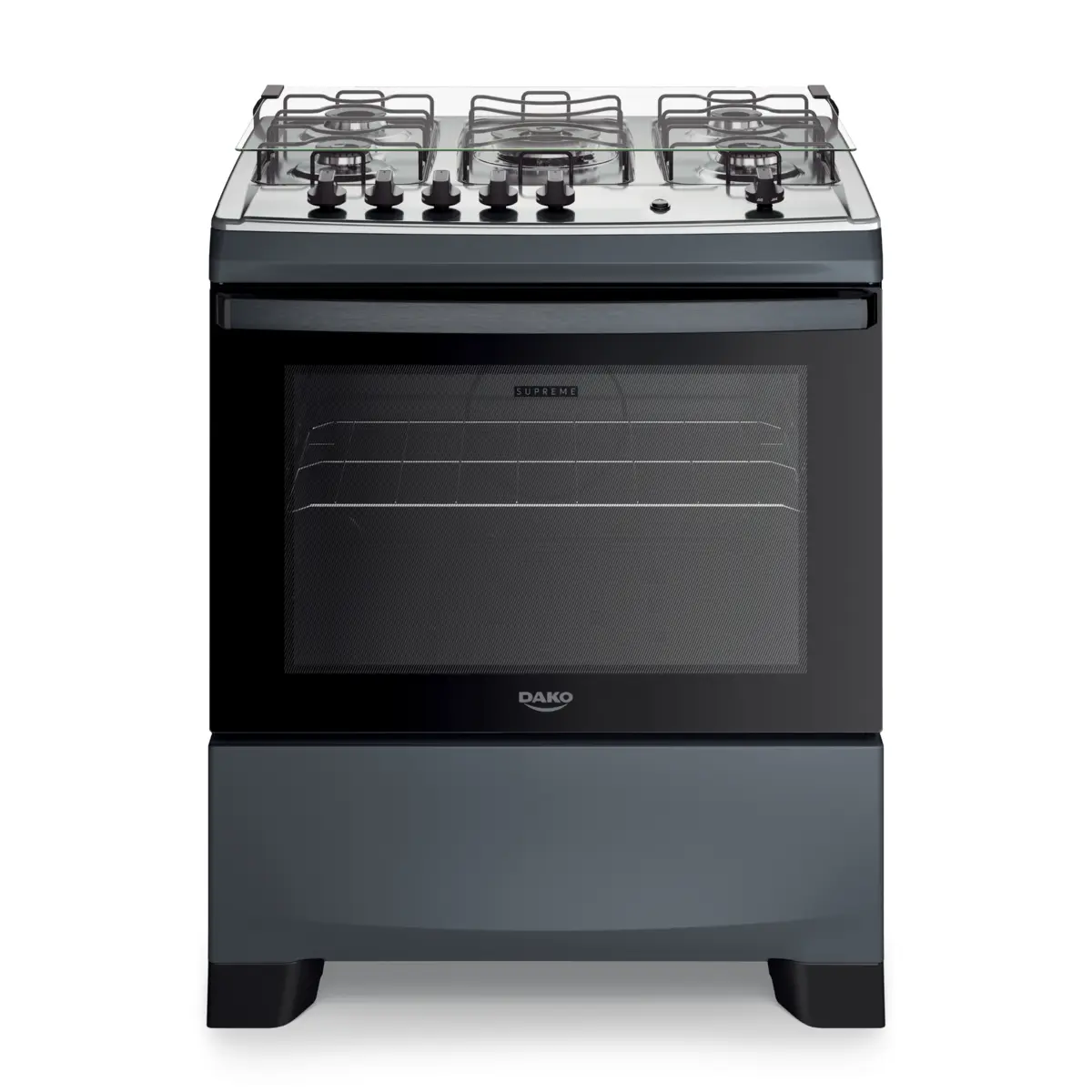 Fogão Supreme com 05 Bocas Tampo Inox Acendimento Automático 300001849 Bivolt Titanium - Dako