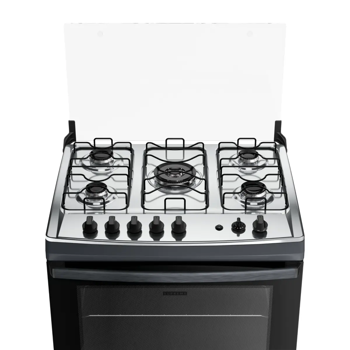 Fogão Supreme com 05 Bocas Tampo Inox Acendimento Automático 300001849 Bivolt Titanium - Dako